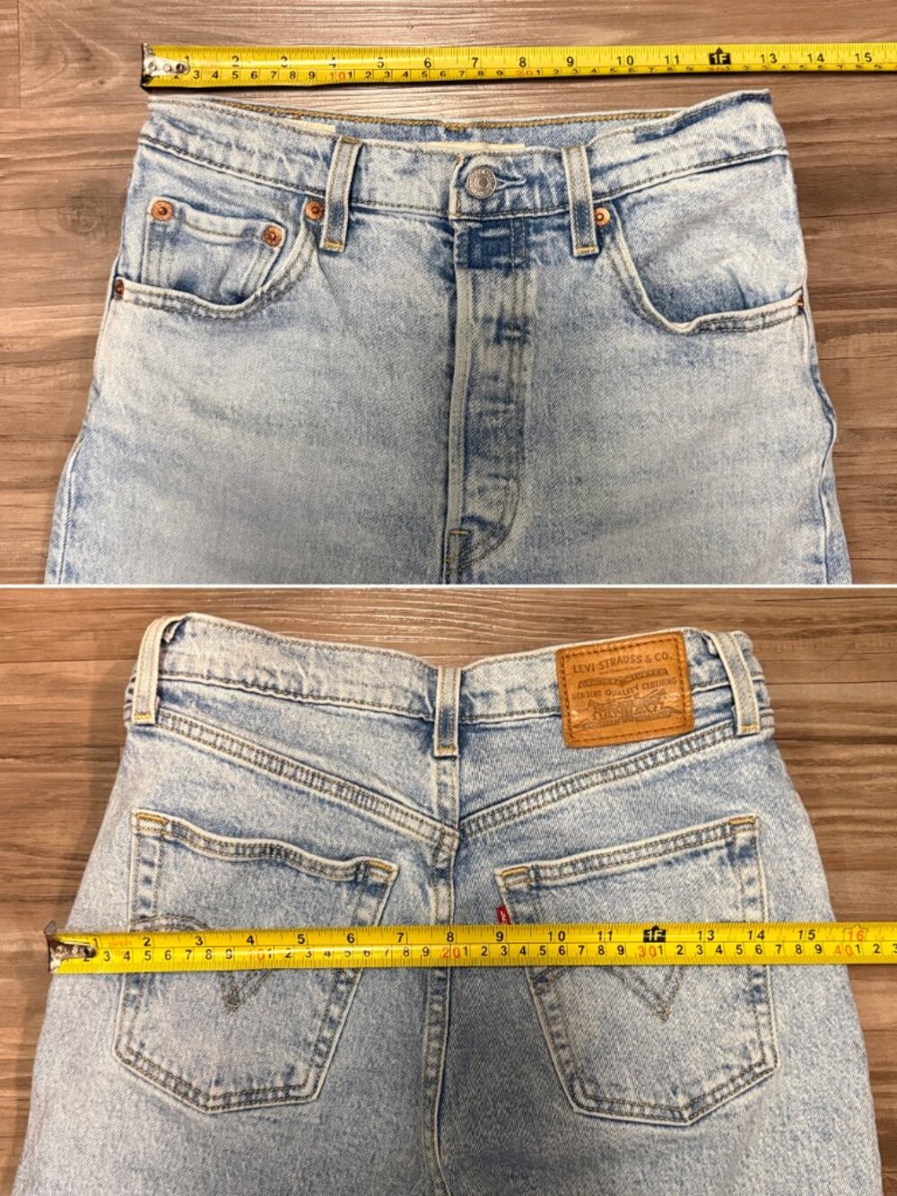 Levi’s Premium Ribcage Straight Jeans 26 Tango Light Rare Wash $110 - Picture 8 of 11